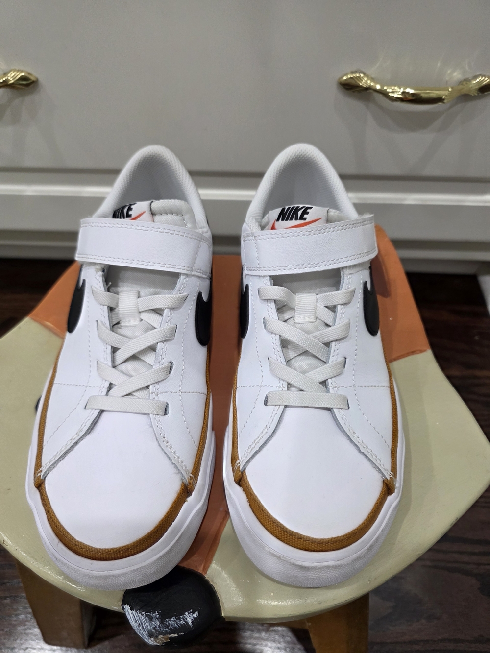 Boys Nike Kids' White and Brown Skate Shoes